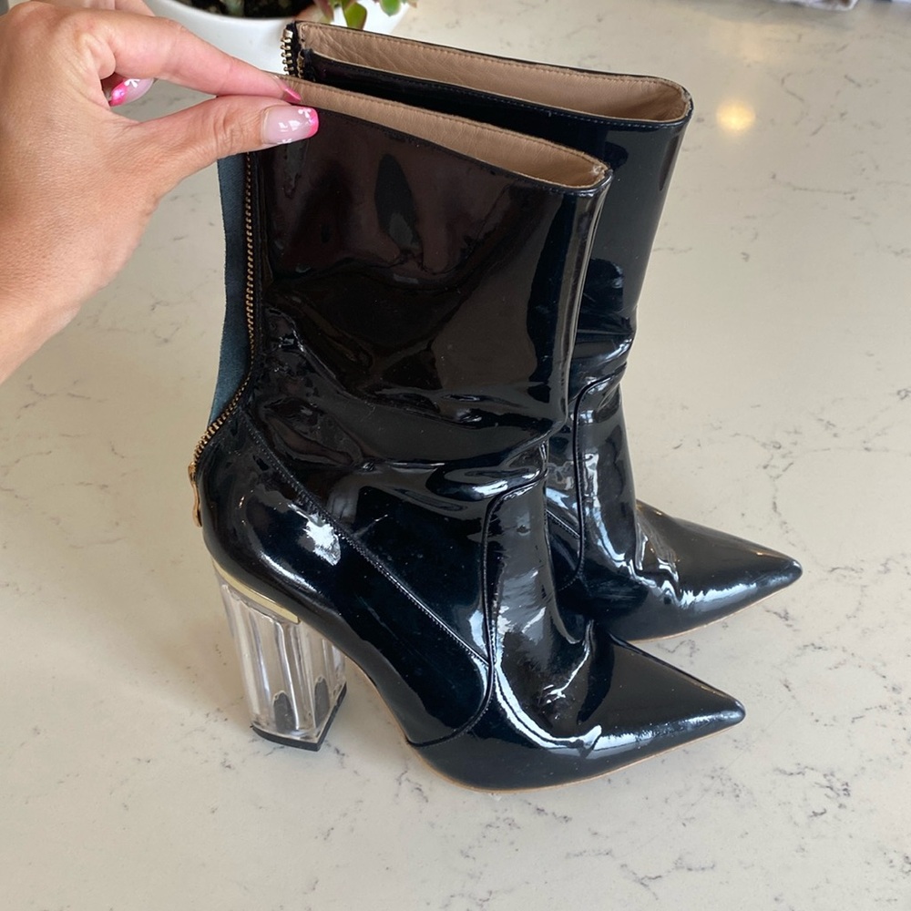 House of CB patent leather boots